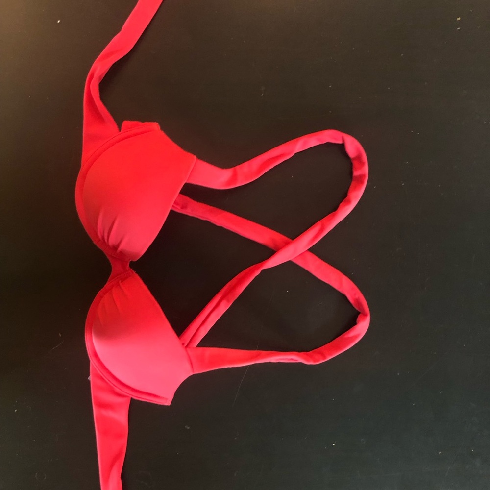 Coral pink bikini top, aerie, size 34B - Picture 1 of 1